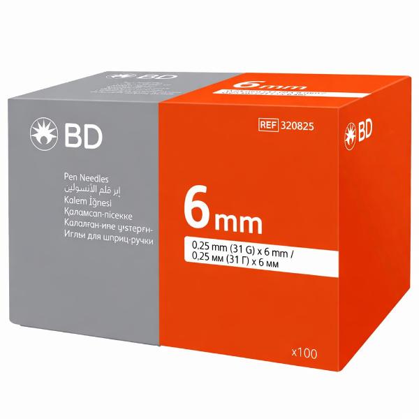 BD İnsülin Kalem İğnesi 31G 0,25 x 6 mm 100'lü